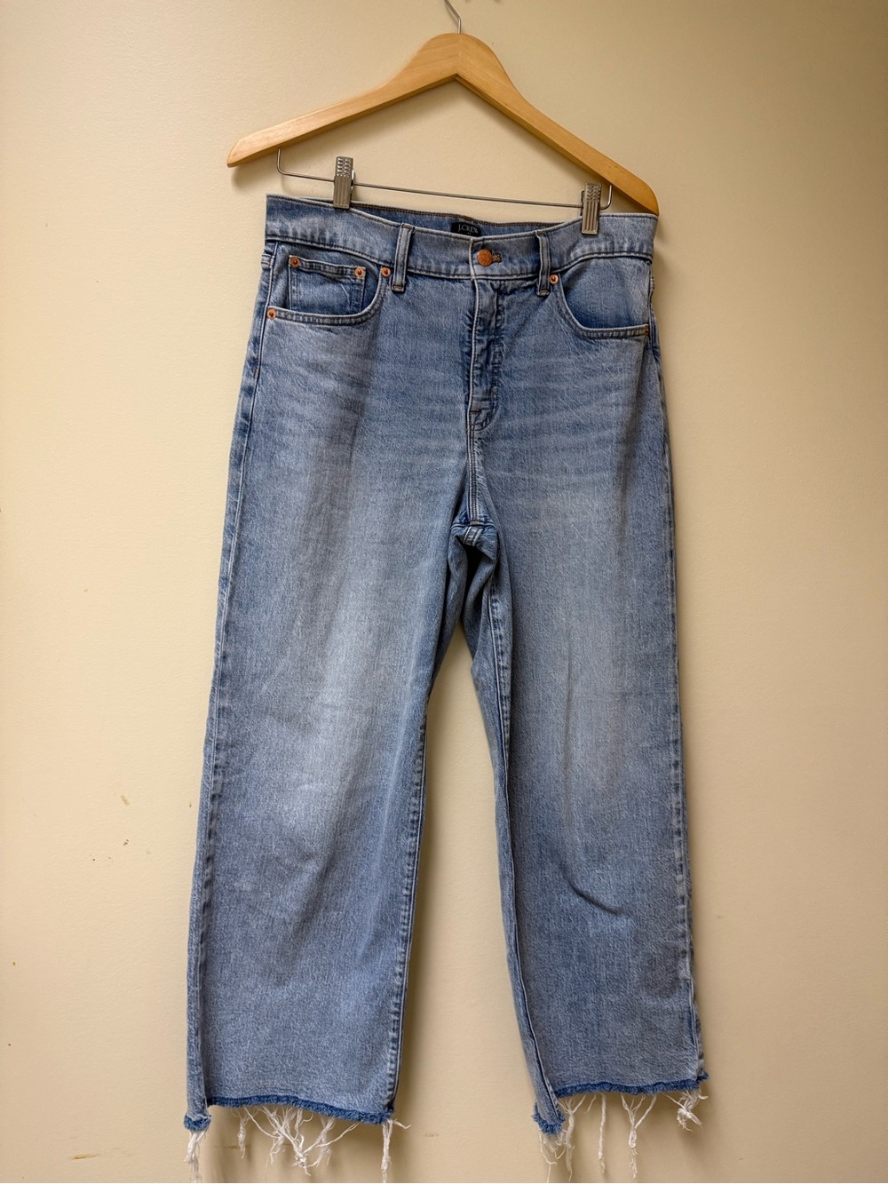 J. Crew Light Blue Wide-Leg Crop Jeans🧿